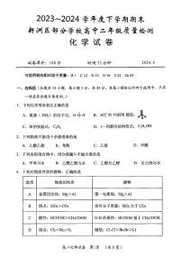 湖北省武汉市新洲区2023-2024学年高二下学期6月期末质量检测化学试题