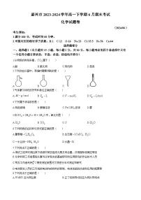 浙江省嘉兴市2023-2024学年高一下学期6月期末考试化学试题（含答案）