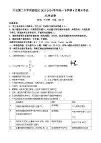 安徽省六安第二中学河西校区2023-2024学年高一下学期6月期末考试化学试题(无答案)