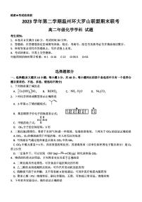 浙江省温州市环大罗山联盟2023-2024学年高二下学期期末联考化学试题（PDF版含答案）