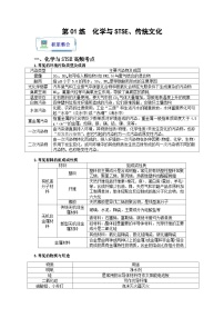 【暑假衔接】高中化学新高三（高二升高三）暑假自学 第01讲 化学与STSE、传统文化（教师版+学生版）讲义