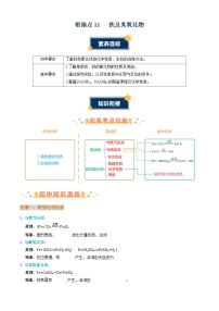 衔接点11  铁及其氧化物（原卷版+解析版）2024年初升高化学无忧衔接（通用版）