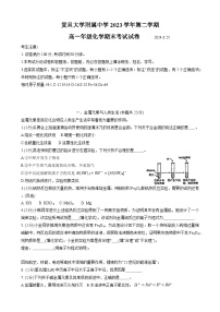 上海市复旦大学附属中学2023-2024学年高一下学期期末考试化学试卷