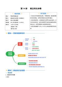 第14讲 铁及其化合物-2024年新高一化学暑假提升精品讲义（人教版2019必修第一册）