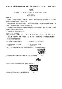 湖北省七市州教科研协作体2023-2024学年高一下学期7月期末考试化学试题