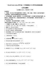 云南省文山州2023-2024学年高一下学期期末中小学学业质量监测化学试题（含解析）