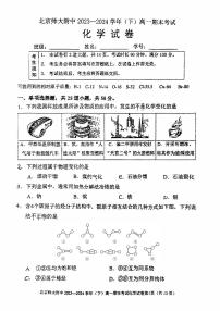 北京师范大学附属中学2023-2024学年高一下学期期末考试化学试卷
