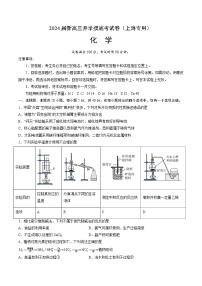 2024届新高三开学摸底考试卷 化学试题（上海专用）