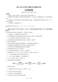 四川省成都市第七中学2023-2024学年高一下学期期末考试化学试卷（PDF版，含答案）