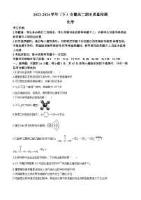 安徽省2023-2024学年高二下学期期末大联考化学试题(无答案)