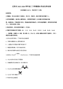 辽宁省辽阳市2023-2024学年高二下学期期末考试化学试卷（含答案）