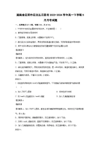 [化学]湖南省岳阳市岳汨五月联考2023-2024学年高一下学期5月月考试题(解析版)