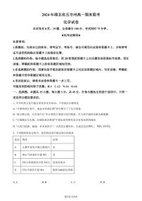 湖北省五市州2024年高一下学期7月期末考试化学试题+答案