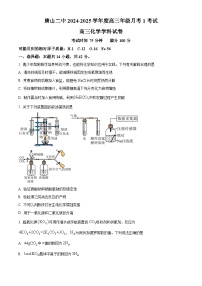 河北省唐山市第二中学2024-2025学年高三上学期第一次月考化学试题（原卷版+解析版）