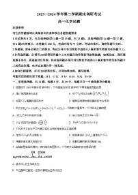 江苏省连云港市2023-2024学年高一下学期6月期末考试化学试题（原卷版+解析版）