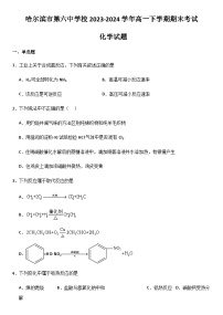 黑龙江省哈尔滨市第六中学校2023-2024学年高一下学期期末考试化学试题（含答案）