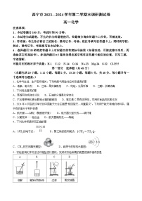 青海省西宁市2023-2024学年高一下学期期末调研测试化学试卷（含答案）