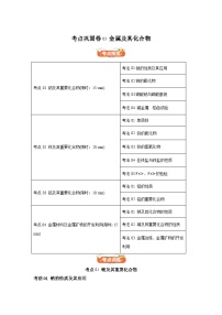 2025年高考化学一轮复习考点通关卷考点巩固卷03金属及其化合物-2025年高考化学一轮复习考点通关卷（新教材新高考）试卷