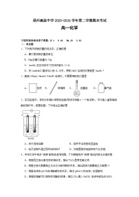 福建省福州高级中学2023-2024学年高一下学期7月期末考试化学试题（含答案）