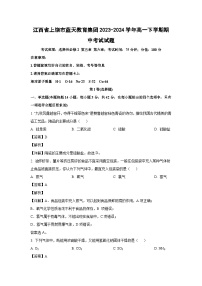 [化学][期中]江西省上饶市蓝天教育集团2023-2024学年高一下学期期中考试试题(解析版)