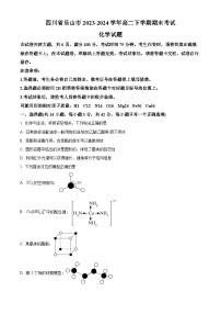 2024乐山高二下学期期末考试化学含答案