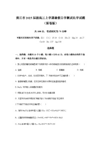 河南省商丘市2024-2025学年新高三上学期暑假自学测试化学试题（含答案）