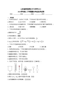 山东省青岛第五十八中学2023-2024学年高二下学期期末考试化学试卷(含答案)