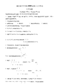 重庆市南开中学校2025届（新）高三上学期7月考试化学试题+答案