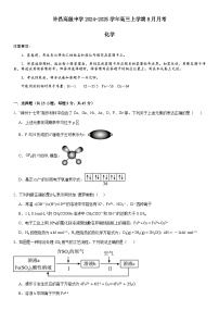 河南省许昌市魏都区许昌高级中学2024-2025学年高三上学期8月月考化学试题（含答案）