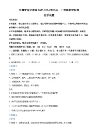 河南省顶尖联盟2023-2024学年高一上学期期中检测化学试卷（解析版）