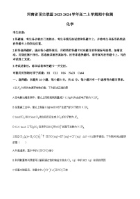 河南省顶尖联盟2023-2024学年高二上学期期中检测化学试题（含答案）