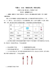 高考化学二轮复习讲练测(新高考专用)专题01STSE物质的分类、性质与变化(测)原卷版+解析