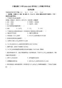 江西省赣州市于都县第二中学2024-2025学年高三上学期开学考试化学试题（含答案）