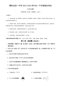 山东省临沂市蒙阴县第一中学2023-2024学年高一下学期期末考试化学试题（含答案）