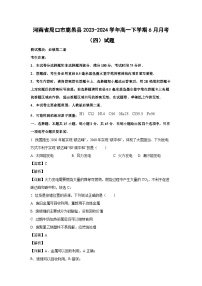 [化学]河南省周口市鹿邑县2023-2024学年高一下学期6月月考(四)试题(解析版)