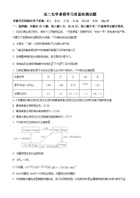 山东省菏泽市成武县伯乐高级中学2024-2025学年高二上学期开学考试化学试题（原卷版+解析版）