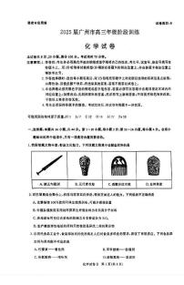 2025届广东省广州市高三上学期8月摸底考（市调研）化学试题