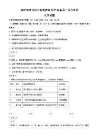 精品解析：湖北省重点高中智学联盟2024-2025学年高三上学期8月考试化学试卷（解析版）