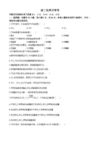 河南省长葛市第三实验高级中学2024-2025学年高二上学期开学摸底考试化学试题(无答案)