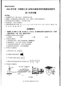 浙江省杭州市联谊学校2024-2025学年高三上学期开学考试化学试题