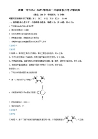 福建省龙岩市连城县第一中学2024-2025学年高三上学期开学考试化学试题（解析版）