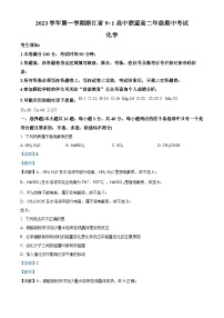 浙江省91高中联盟2023-2024学年高二上学期期中考试化学试题（Word版附解析）