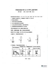 河南省实验中学2024-2025学年高三上学期开学考试化学试题