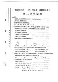 2023-2024学年河南省洛阳市高二上学期期中考试化学试卷及答案