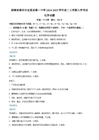 湖南省郴州市宜章县第一中学2024-2025学年高二上学期开学考试化学试题（Word版附解析）