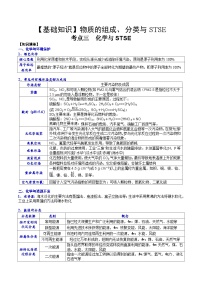 高考化学一轮复习基础知识讲义专题三考点三  化学与STSE（2份打包，原卷版+解析版）