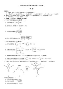 河南省安阳市林州市第一中学2024-2025高三上学期8月月考化学试题（Word版附解析）