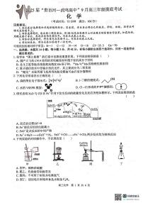 广西壮族自治区河池市八校协作体2025届高三上学期9月摸底考试  化学试题