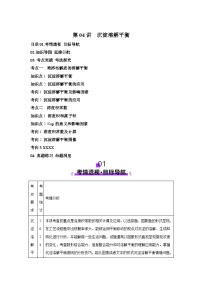 2025年高考化学一轮复习讲练测第04讲沉淀溶解平衡（新教材新高考）含解析答案