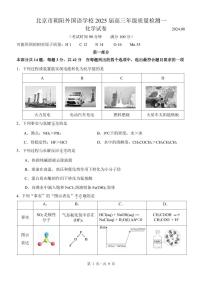 北京市朝阳外国语学校2024-2025学年高三上学期开学考试化学试题